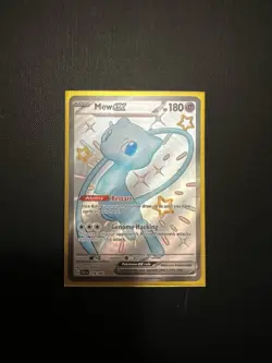 Pokemon TCG Mew EX Full Art Shiny Rare Holo Card 216/091 Paldean Fates - Image 1