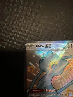 Pokemon TCG Mew EX Full Art Shiny Rare Holo Card 216/091 Paldean Fates - Image 3