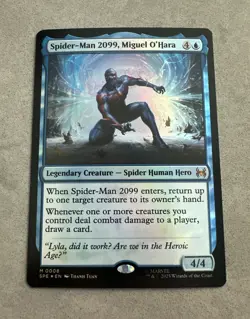 Spider-Man 2099 Miguel O'Hara SPE 0008 FOIL Spider Man MTG Card NM - Image 1