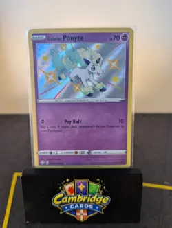 Pokemon Card Galarian Ponyta SV047/SV122 Shining Fates Shiny Vault Holo Rare NM - Image 1