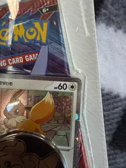 NEW & SEALED Pokemon Destined Rivals Blister Pack w/ TCG Holo Eevee Promo Card! - Image 2