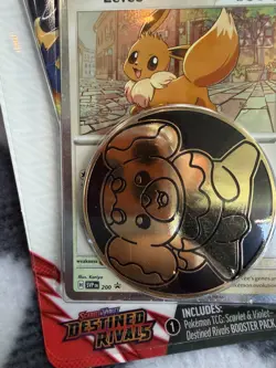 NEW & SEALED Pokemon Destined Rivals Blister Pack w/ TCG Holo Eevee Promo Card! - Image 3