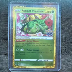Radiant Venusaur Pokemon TCG Pokemon GO 004/078 Holo Card English NM - Image 1