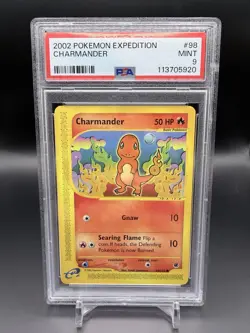 PSA 9 Charmander Non Holo Expedition Base 98/165 Pokemon Card - Image 1