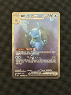 Pokemon TCG Blastoise EX Scarlet & Violet 151 Card 200/165 Near Mint Condition - Image 1