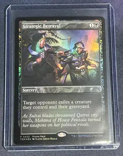 MTG Strategic Betrayal 0422 WPN FOIL Promo Magic the Gathering Card - Image 1