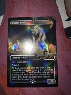 Ocelot Pride Borderless Foil Modern Horizon 3 Magic The Gathering Near Mint - Image 1