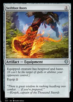Swiftfoot Boots Light Play, English Magic the Gathering MTG Starter Commander De - Image 1