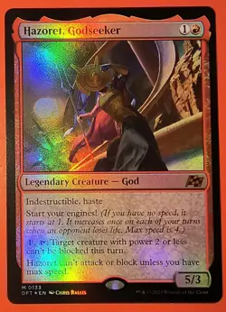 MTG, AETHERDRIFT: HAZORET, GOD SEEKER, FOIL FINISH, #0133, NM, MYTHIC - Image 1
