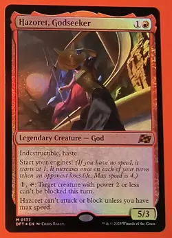 MTG, AETHERDRIFT: HAZORET, GOD SEEKER, FOIL FINISH, #0133, NM, MYTHIC - Image 3