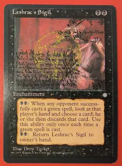 MTG, MAGIC: LESHRAC'S SIGIL, REGULAR FINISH , ICE AGE 1995, UNCOMMON, VLP - Image 1