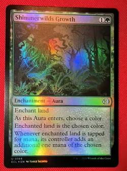 MTG, LORWYN ECLIPSED: 0194, SHIMMERWILDS GROWTH, UNCOMMON, FOIL FINISH, NM/ ECL - Image 1