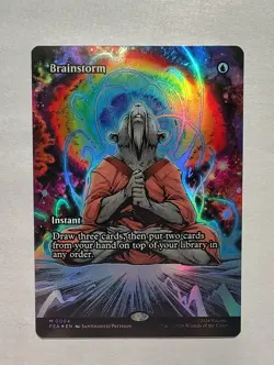 Brainstorm (Borderless) (Foil) - MTG Teenage Mutant Ninja Turtles Mythic PZA 4 - Image 1