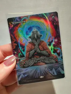Brainstorm (Borderless) (Foil) - MTG Teenage Mutant Ninja Turtles Mythic PZA 4 - Image 3