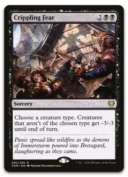 Crippling Fear #82 (NM) Kaldheim KHM Magic MTG - Image 1