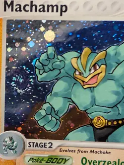 Pokemon TCG Machamp 9/101 EX Hidden Legends Holo Vintage 2004 ~Fist Swirl!~ (LP) - Image 2
