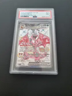 Pokemon TCG Charizard EX Paldean Fates Tin Promo Card PSA 9 Graded - Image 1