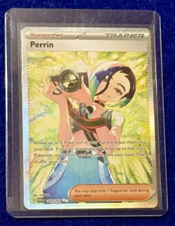 Pokemon Perrin Trainer Full Art Special Illustration Rare Holo Card 220/167 - Image 1
