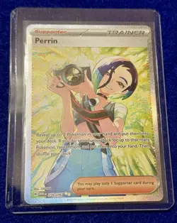 Pokemon Perrin Trainer Full Art Special Illustration Rare Holo Card 220/167 - Image 3
