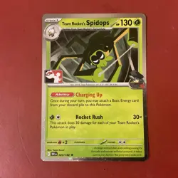 NM Team Rocket's Spidops 020/182 Cosmos Holo Play! Pokemon Prize Pack Series 8 - Image 1