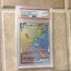 Pokemon Mew VMAX Secret Rare Full Art Holo 268/264 Fusion Strike PSA 10 - Image 1