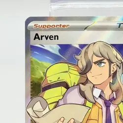 Pokemon TCG Trainer Arven Scarlet & Violet Base Set 235/198 Holo Ultra Rare LP - Image 2