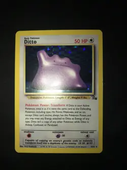 Pokemon TCG Ditto #3/62 Holo Rare Fossil Set Unlimited WOTC VTG 1999 LP - Image 1