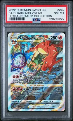 Pokemon Charizard VSTAR SWSH262 SWSH Promo Holo Ultra-Premium PSA 8 Dragon - Image 1