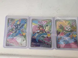 Rowlet, Litten & Popplio First Partner Illustration Collection Promo Set Pokemon - Image 1