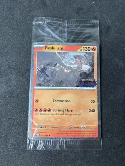 Pokemon Reshiram 017/094 Phantasmal Flames Stamped Promo w/Swirl | Sealed | - Image 3