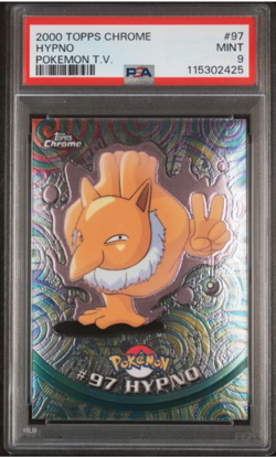 2000 TOPPS CHROME POKEMON HYPNO #97 MINT PSA 9 - Image 1