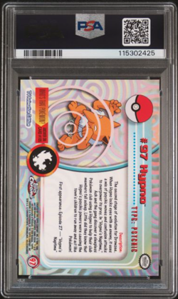 2000 TOPPS CHROME POKEMON HYPNO #97 MINT PSA 9 - Image 2