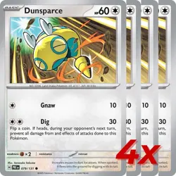 4x Dunsparce 079/131 Playset Pokemon Prismatic Evolutions - Image 1