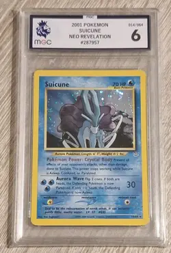 2001 Pokemon Neo Revelation Suicune Holo #14/64 MGC Graded 6 - Image 1