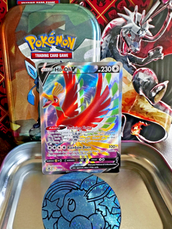 Pokemon TCG Ho-Oh v Full Art 187/195 SWSH12: Sword & Shield Silver Tempest Holo - Image 1