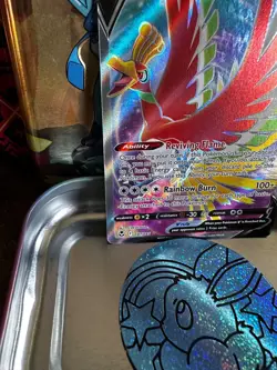 Pokemon TCG Ho-Oh v Full Art 187/195 SWSH12: Sword & Shield Silver Tempest Holo - Image 5