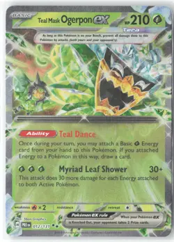 Pokemon Teal Mask Ogerpon ex Holo #012/131 SV: Prismatic Evolutions Near Mint - Image 1