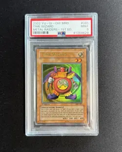 Yu-Gi-Oh! TCG Time Wizard 2002 MRD-065 Metal Raiders 1st Edition PSA 9 Mint - Image 1