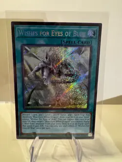 Yugioh - Wishes for Eyes of Blue SDWD-EN042 Secret Rare Prismatic Holo Card. TCG - Image 1
