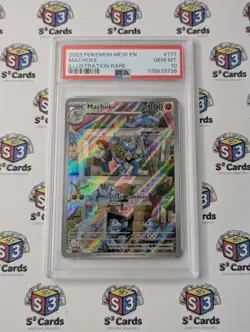 2023 Pokemon TCG: SV 151 Mew EN - Machoke Illustration Rare #177/165 PSA 10 💎 - Image 1