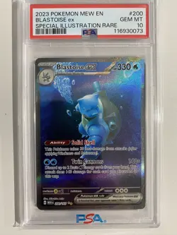 2023 Pokemon Scarlet Violet 151 Blastoise EX SIR #200 PSA 10 - Image 1