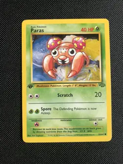 Paras 59/64 1st Edition Jungle Set Pokemon Card WOTC LP Free Shipping - Image 1