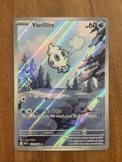 Pokemon TCG Vanillite 111/086 White Flare Illustration Rare NM Card - Image 1