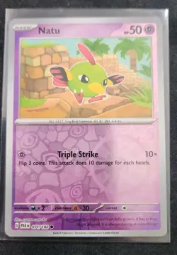 Natu ERROR REVERSE HOLO BLEED 071/182 Pokemon TCG Card PAR Near Mint NM - Image 1