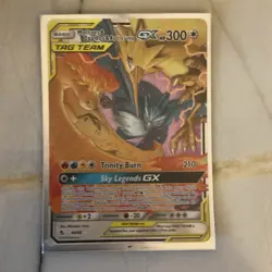 Moltres & Zapdos & Articuno GX 44/68 Hidden Fates Ultra Rare Holo Pokemon Card - Image 1