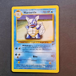 WARTORTLE W PROMO Stamped Pokemon Card - WOTC Base Set 2 63/130 NM/M - Image 1