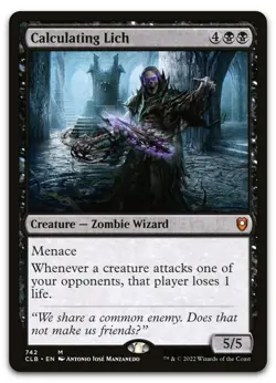 Calculating Lich #742 (NM) Baldur's Gate CLB Magic MTG - Image 1