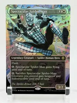 Magic The Gathering SPECTACULAR SPIDER-MAN MK 1 SUIT 0237 Textured FOIL (MINT) - Image 1
