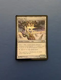 MTG Plague Myr: WPN & Gateway Promos FOIL #65 – EX - Image 1