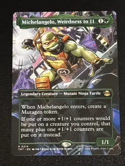 MTG Teenage Mutant Ninja Turtles Michelangelo, Weirdness to 11 Borderless 0214 - Image 1